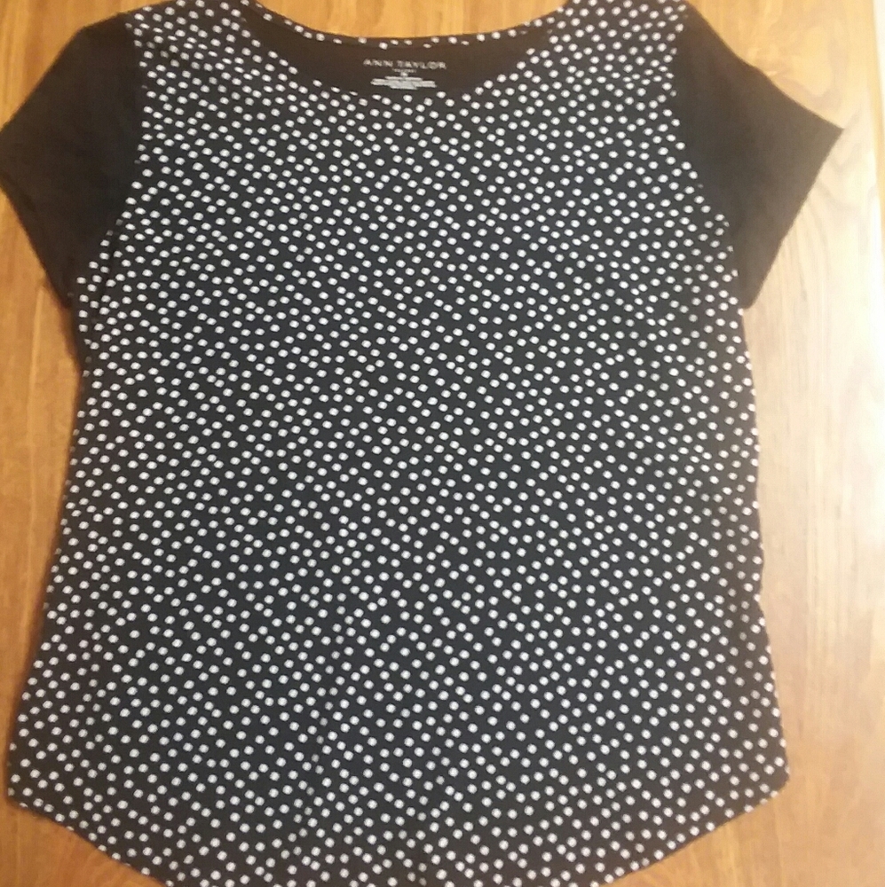 Ann Taylor Mixed Media Top, Size S